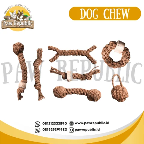 mainan kunyah anjing alami